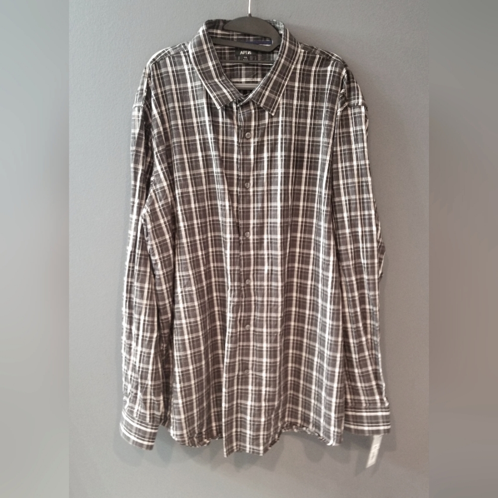 Apt. 9 Men's Button Down Long Sleeve Plaid Shirt